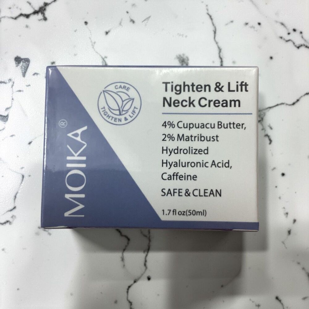 Moika Tighten & Lift Neck Cream 1.7oz Firming Treatment Cupuacu Hyaluronic New